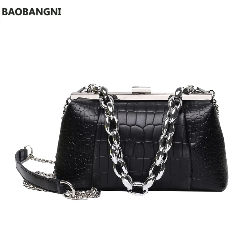 Small Chain Tote Bag PU Leather Crossbody Bags for Women Simple Totes Shoulder Bag Lady Handbags and Purses