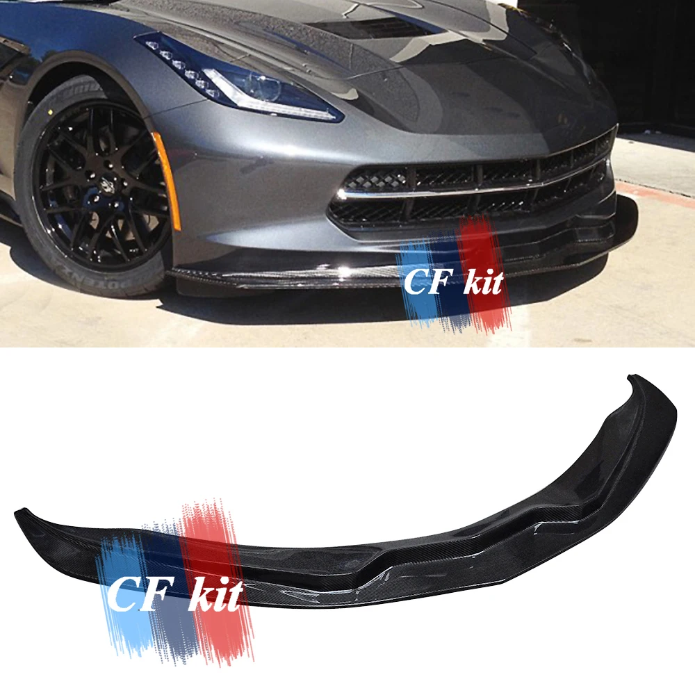 Передний бампер из углеродного волокна CF Kit для Corvette C7 спойлер на