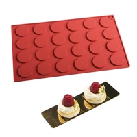 24 cavity round flake silicone cake baking mold for mousse chocolate cheese dessert ice cream pudding decorating tools