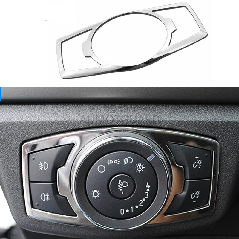

Headlight Switch Button Panel Cover Trim ABS Chrome Auto Accessories For Ford Mondeo Fusion 2013 2014 2015 2016 2017 2018