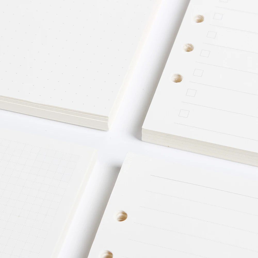 Классический блокнот с 6 отверстиями внутренний бумажный сердечник/Заполнение