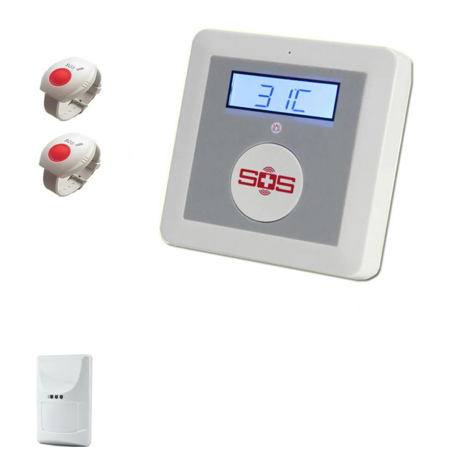 Kit 2 GSM SMS приложение дистанционное управление SOS защита от взлома уход за пожилыми людьми сигнализация K4 с кнопкой SOS тревога датчик движения для GSM дома охранная сигнализация - Цвет: Kit 2