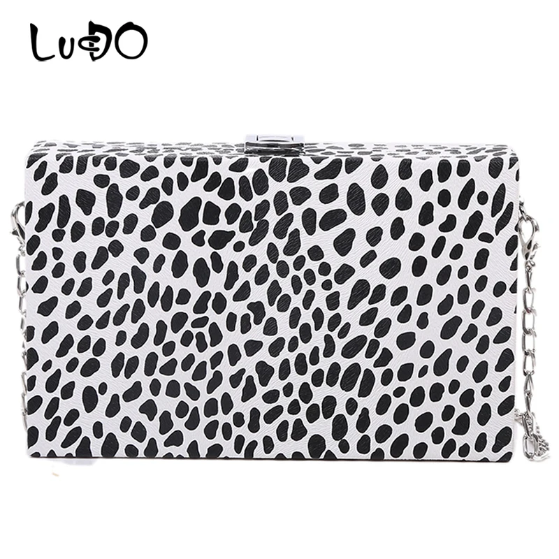 

cow pattern small bag for girls purses 2020 new fashion summer chain women shoulder bag messenger square box bags sac a main