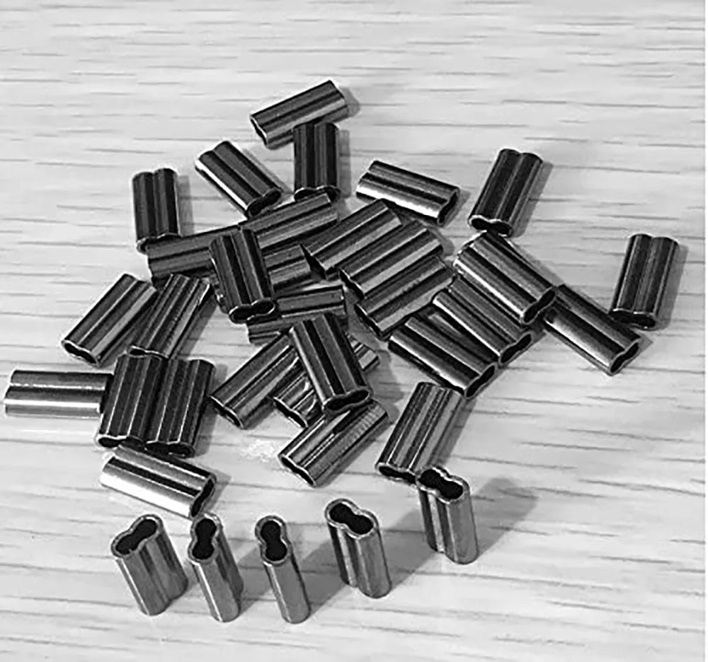 Фото 500Pcs/Lot Copper Fishing Crimp Sleeves Double Round Fishing Line Crimping Tube Wire Crimp Connector Accessories 0.8-2.6mm #4 №4