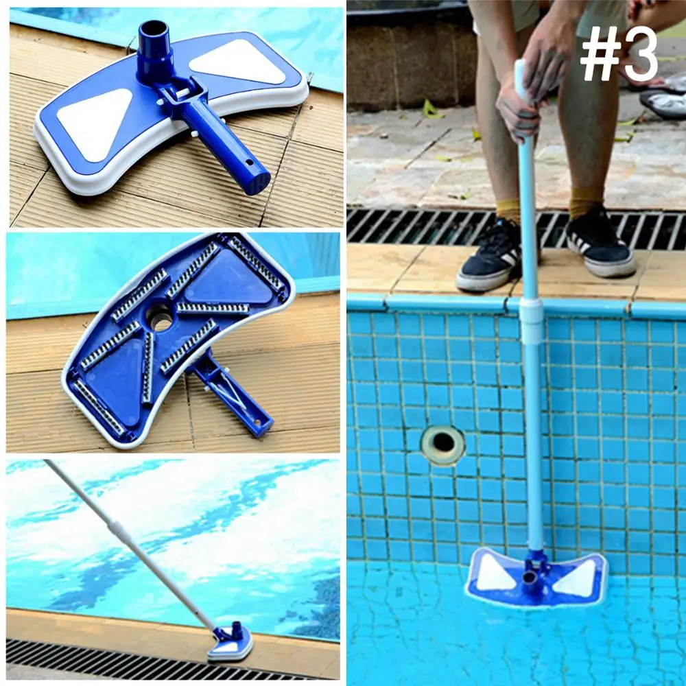 

20'' 13'' 11'' Swimming Pool Flexible Vacuum Head with Brush Cleaner Pond Spa Sewage Suction Pool Accessories Cleaning Tool