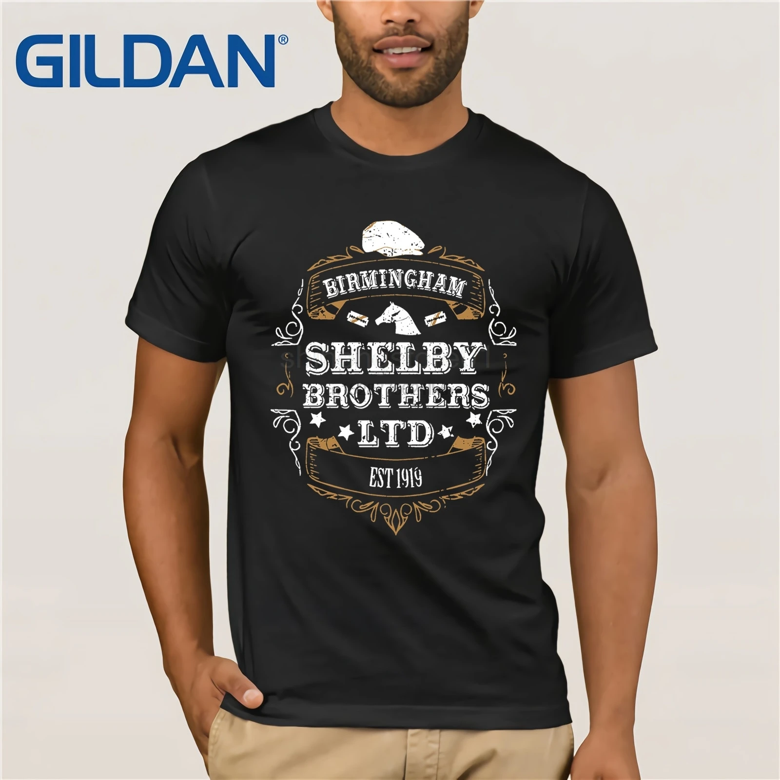 Peaky blinds футболка с коротким рукавом мужская одежда поп Команда Хлопок Crewneck
