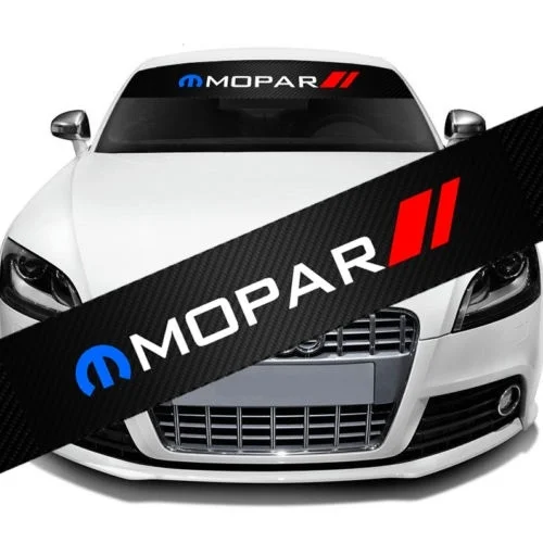 Виниловая наклейка на лобовое стекло для MOPAR из углеродного волокна | Автомобили