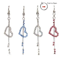 fake belly piercing jewelry new heartdangling belly ring clip on belly button ring body jewelry