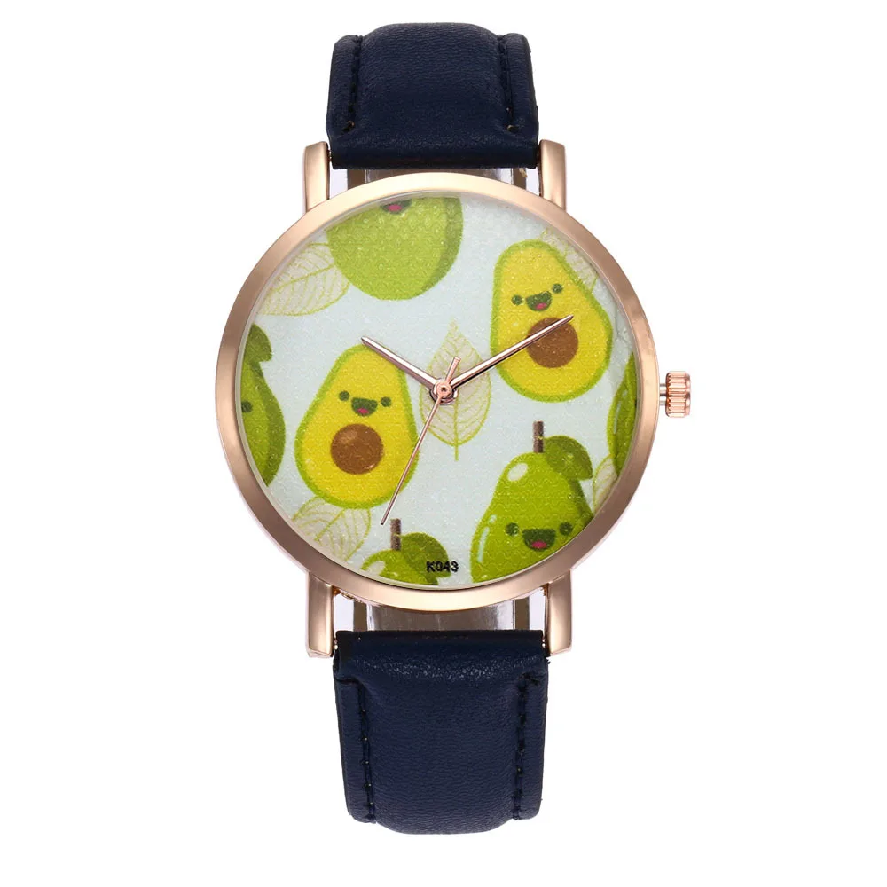 

Casual Children Quartz Watch Girl Pink Leather Strap Cartoon Mango Pattern Alloy Dial Kids Watches Ladies Gift Women Clocks Boys