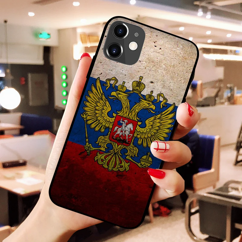 

Phone case For iphone 5 5S SE 5C 6 6S 7 8 plus X XS XR 11 12 mini Pro Max 2020 black prime trend Russian flag