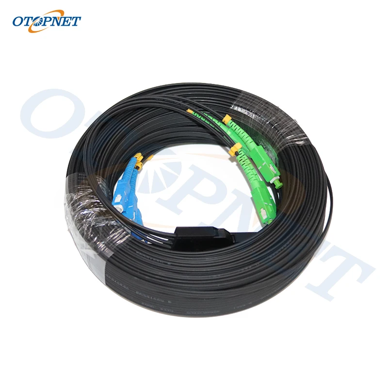 

3 стальной 4-жильный G675A1 FTTH однорежимный наружный патч-корд, Оптический Шнур, кабель 4SC/UPC-4SC/APC, соединитель
