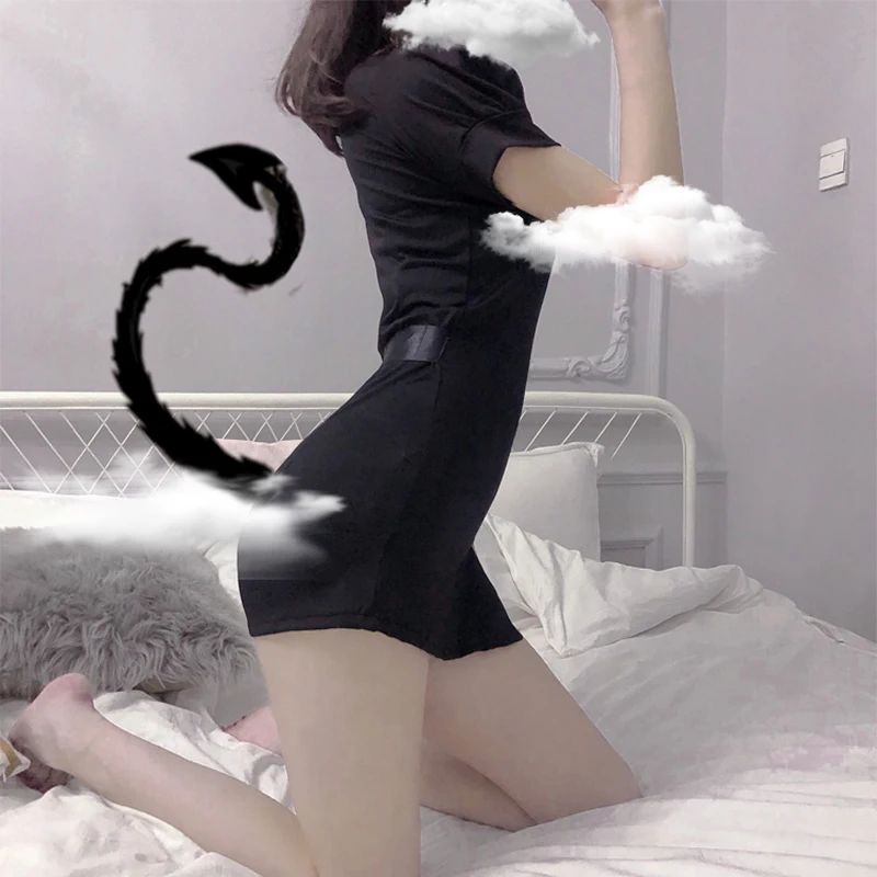 

Harajuku Punk Nurse Uniform Ultrashort Dress Sexy Underwear Women Split Skirt Home Sleepwear Cosplay Uniform Showgirl Costumes