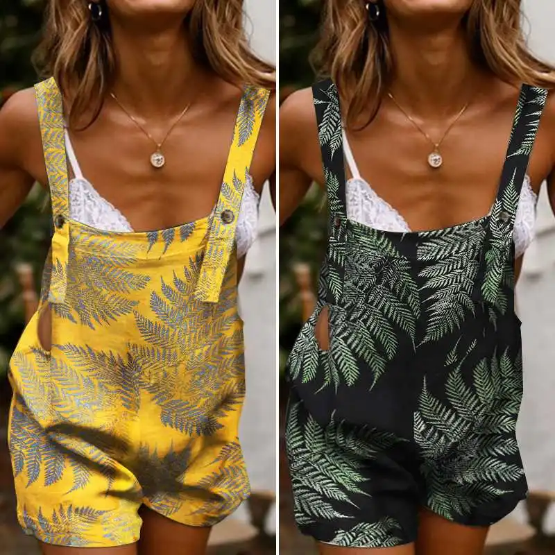 Женские летние комбинезоны ZANZEA 2022 повседневный комбинезон без рукавов с