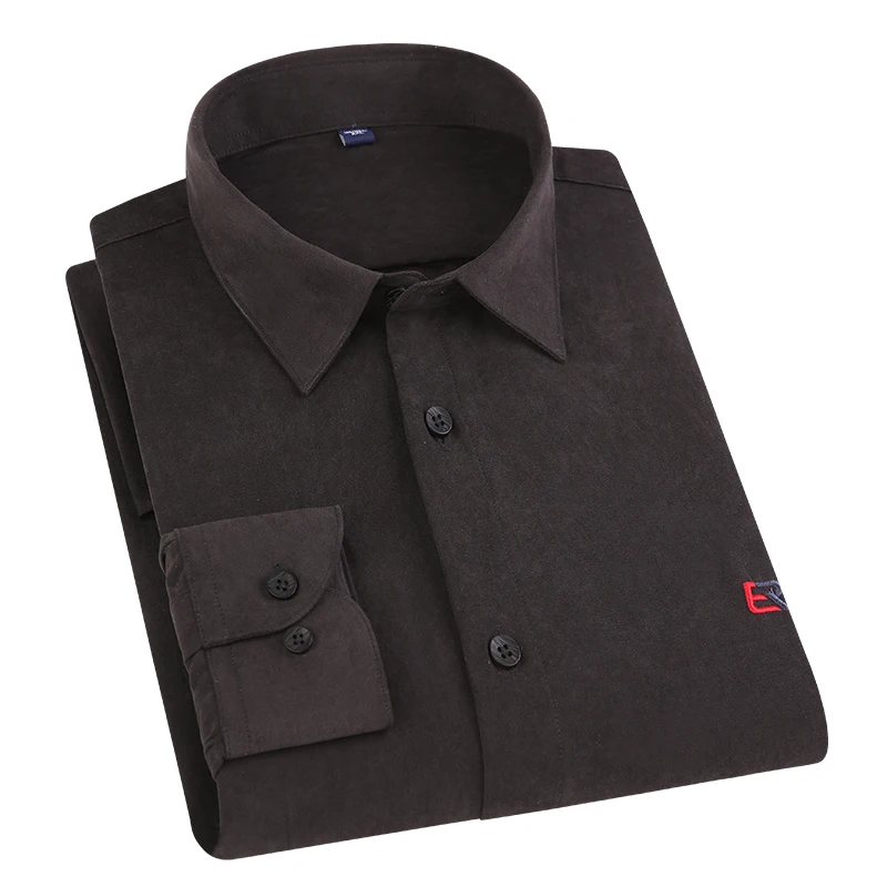 Casual Men's Shirt Long Sleeve Fashion No Fade Wrinkle Slim Fit Male Quality Blouse