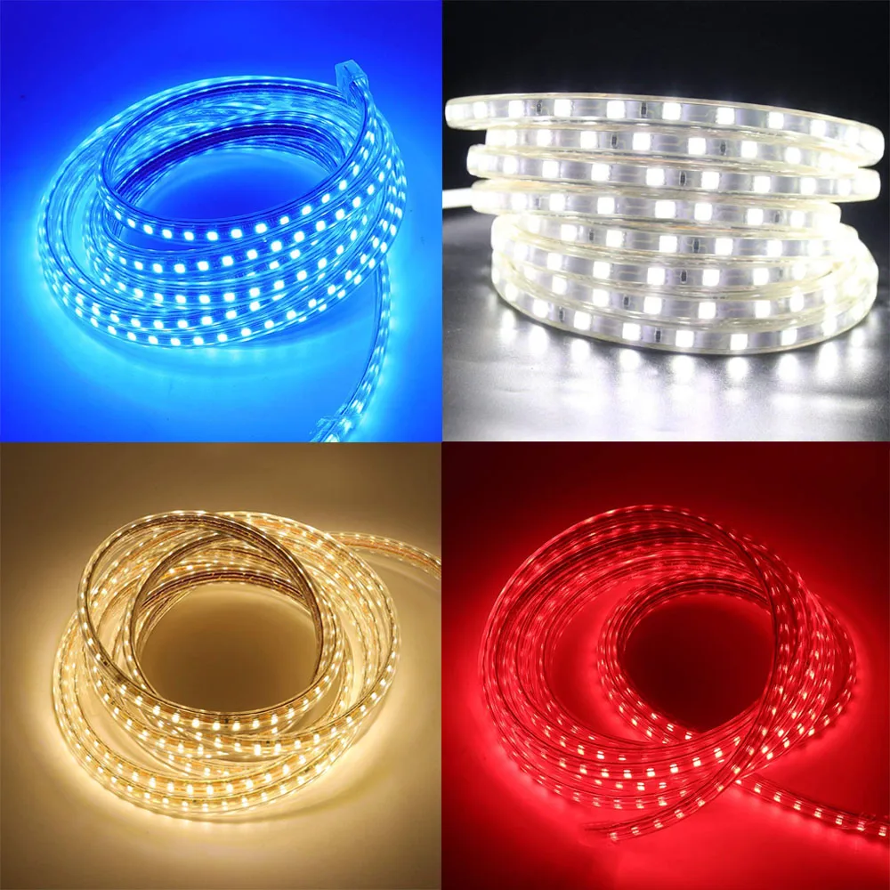 Светодиодная лента Tira 220 В 5050 светодиодный ная водонепроницаемая SMD 20 м 25 м|led strip