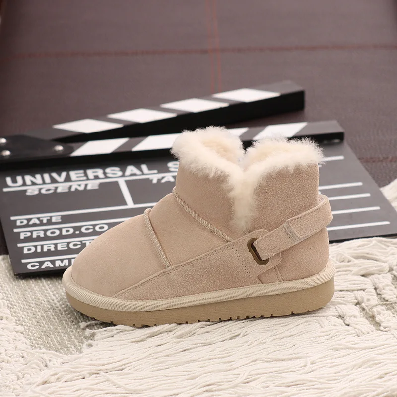 Детские зимние ботинки для мальчиков и девочек Теплые повседневные с бархатной