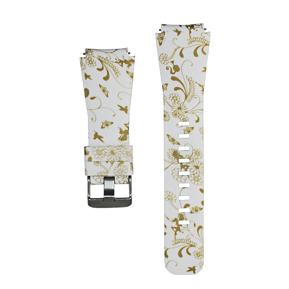 

For Samsung Gear S3 22mm Floral Pattern Printed watchband For Samsung Galaxy 46mm Bracelet Strap wristband replacement Accessory