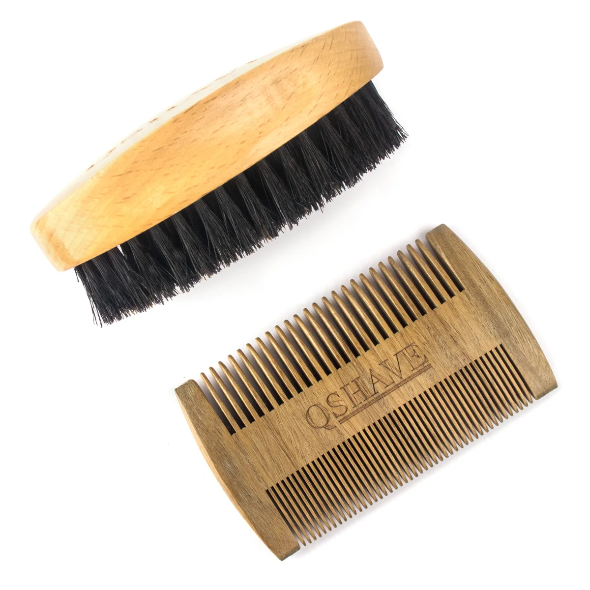 Щетка для бритья QSHAVE 10 8 см с натуральной щетиной бороды и усов Мужская щетка