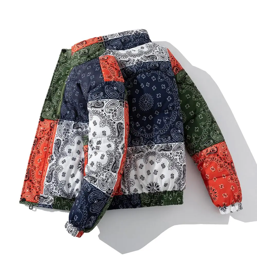 Winter Wear Harajuku Jacket Bubble Coat Men Black Clothes Warm Cashew Parkas Thicken Outerwear Fashion Streetwear Tops Male 3XL