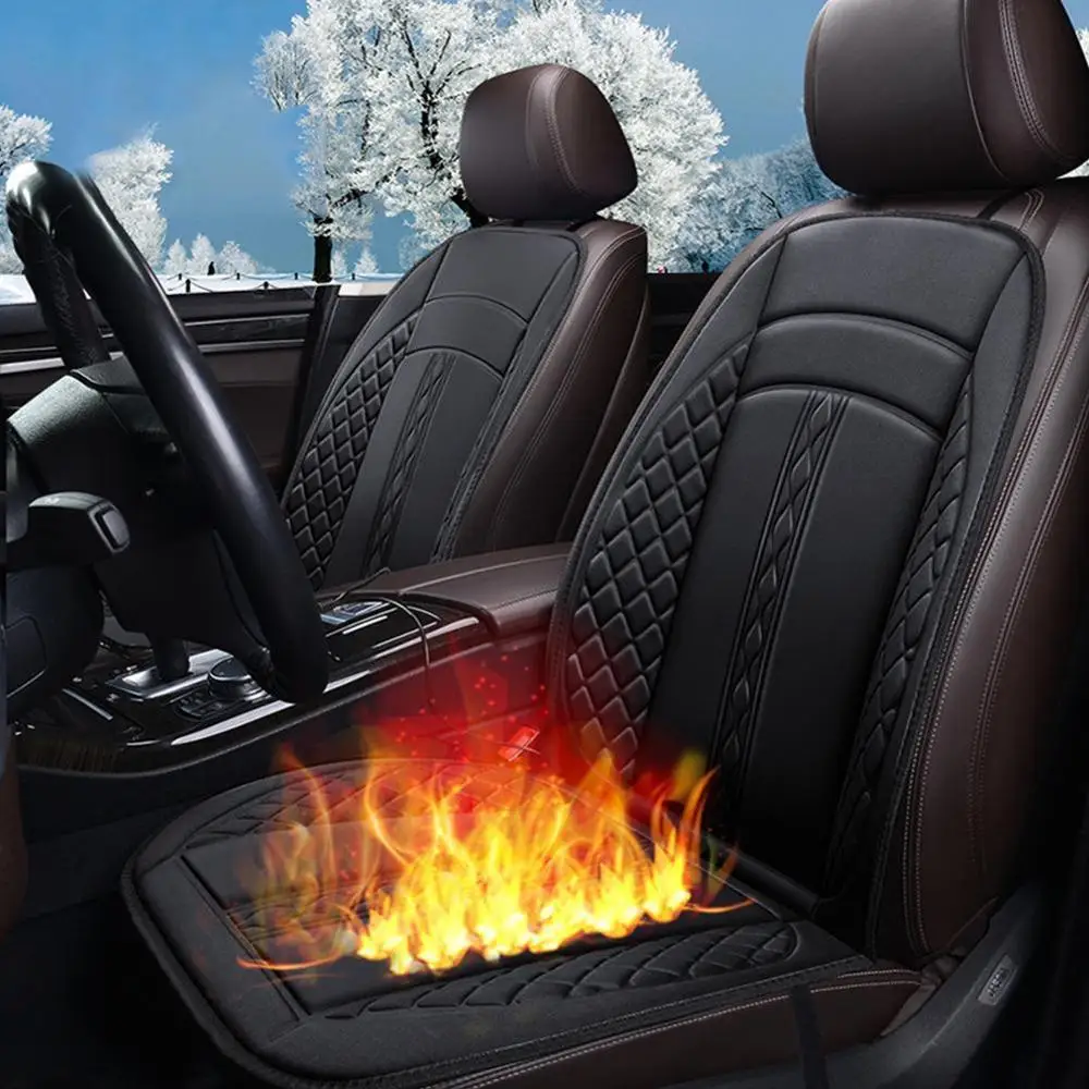 Новый 12V Подогрев анти-скольжение Регулируемый Чехол подушки сиденья автомобиля