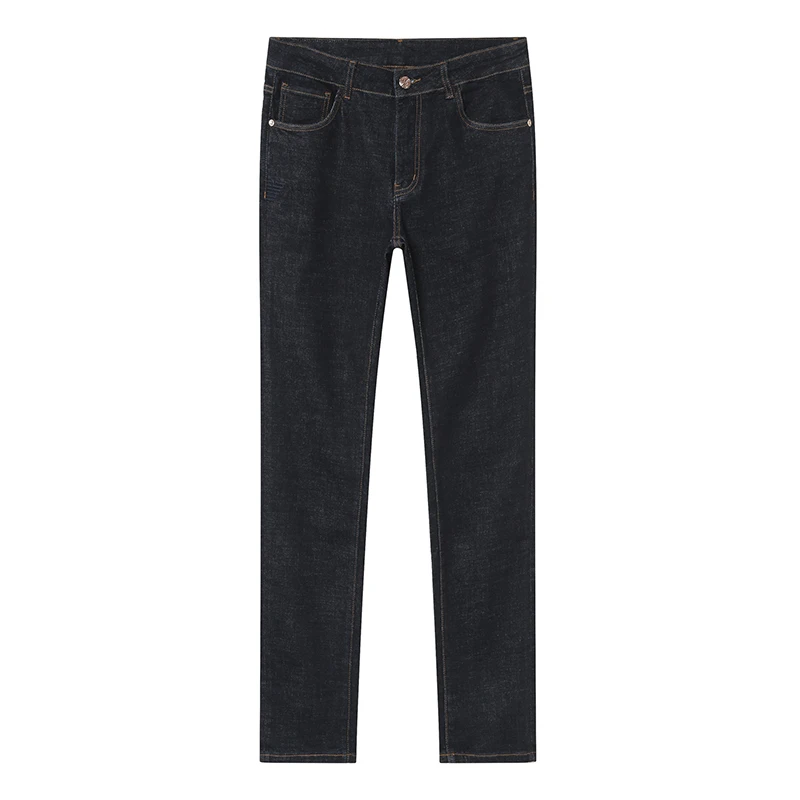 

LKSD Autumn Winter New Causal Simple Young Men Jeans Fashion High Waist Straight Ankel-length Denim Men's Pants U17200073