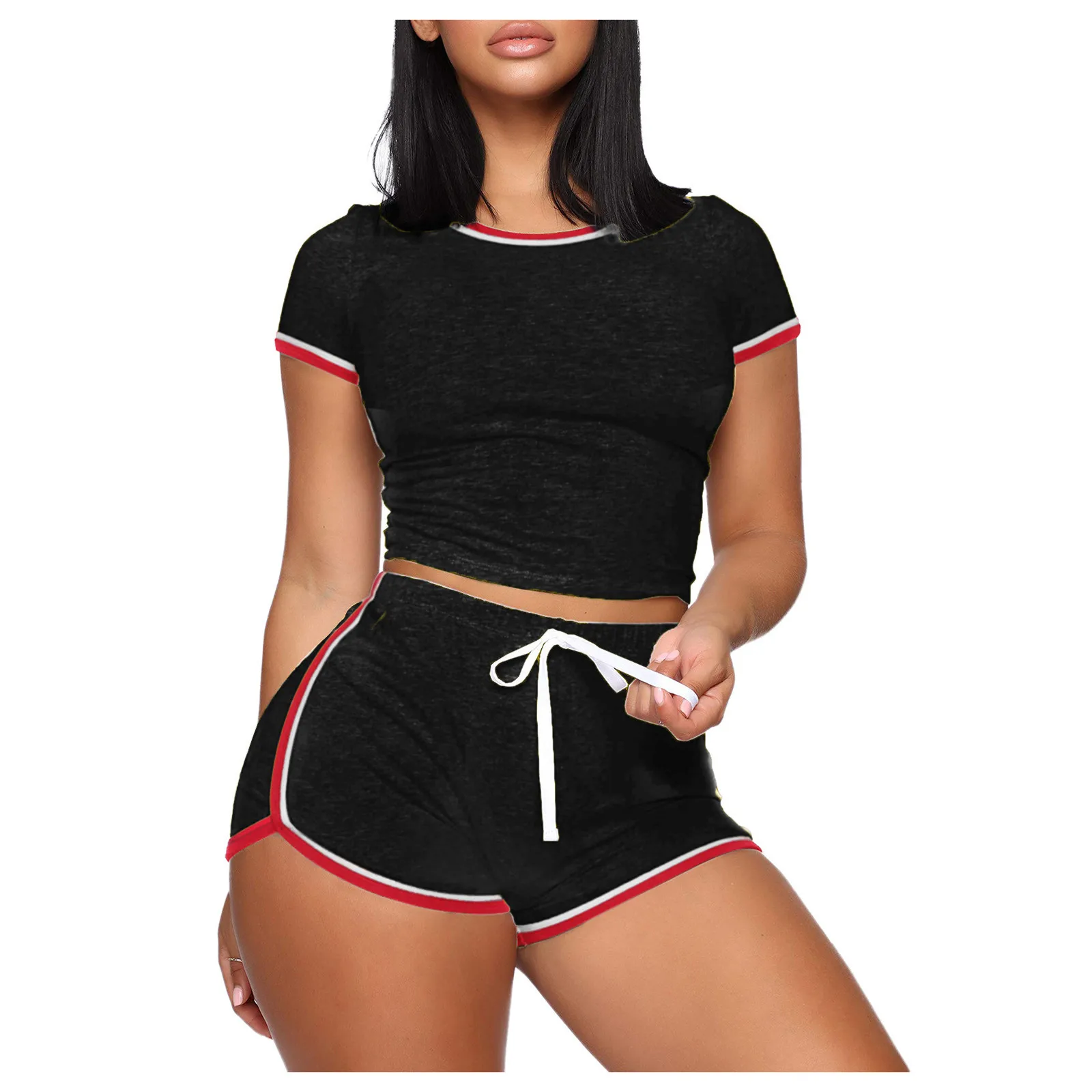 

Summer Women's Suit With A Skirt Sexy Active Tracksuits Womens Casual 2 Piece Short Sleeve Outfits Sets Summer Suit trouser suit