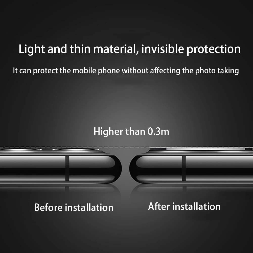 Полное покрытие закаленное стекло задняя камера объектив защитная пленка чехол