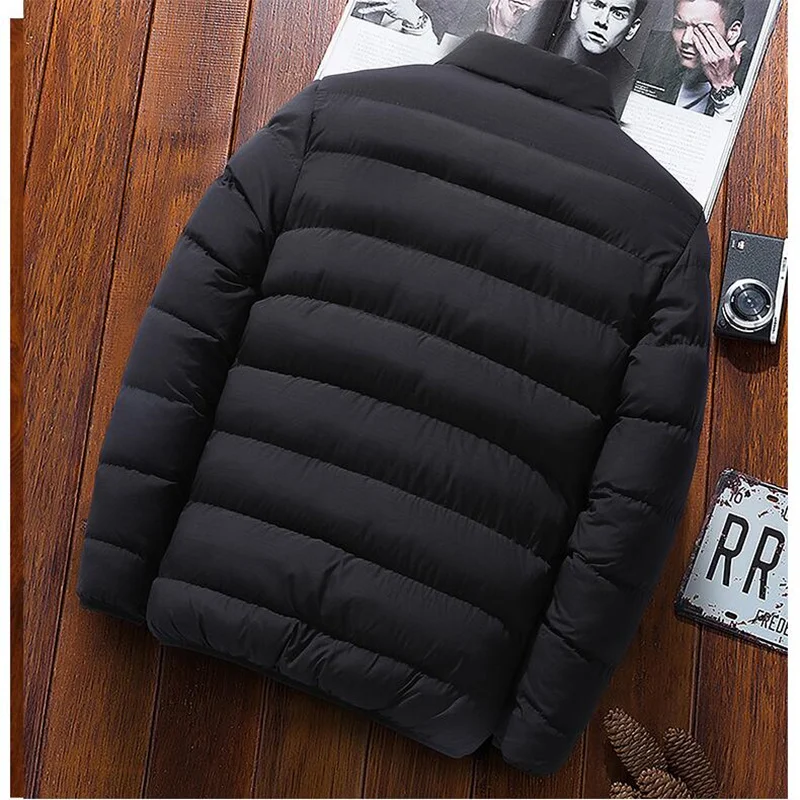 

2019 Men Casual Hooded Parka Printed Winter Men Fashion Patchwork Cotton Slim Fit Coat Thick Warm Homme's Zipper Jacket S-4XL