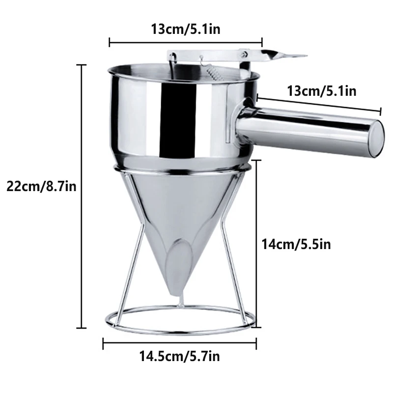 

Funnel Rack Anti Rust Stainless Steel Fish Ball Making Home Kitchen Tools L23