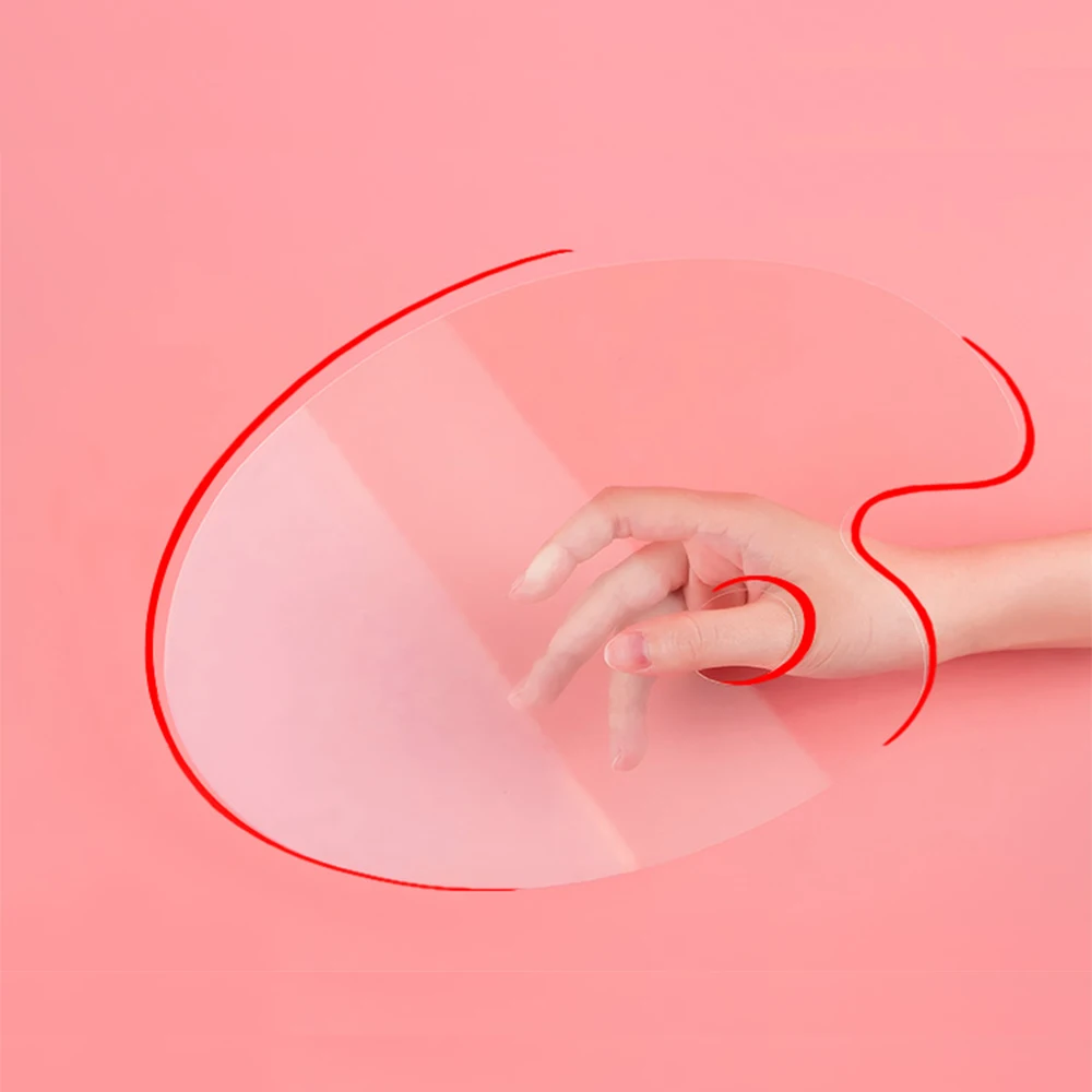 Палитра для рисования товары рукоделия прозрачная с отверстием большого пальца |