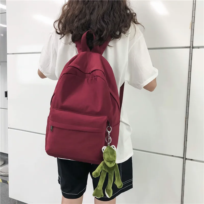 Yaphlee новый модный однотонный нейлоновый женский рюкзак элегантный дизайн
