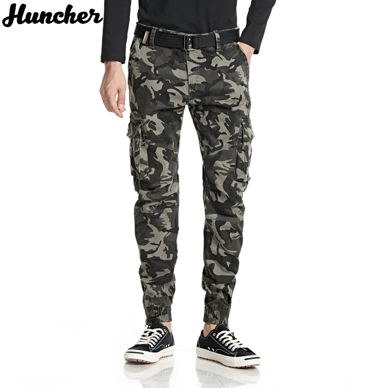 Мужские брюки карго Huncher мужские повседневные с боковыми карманами на осень 2020
