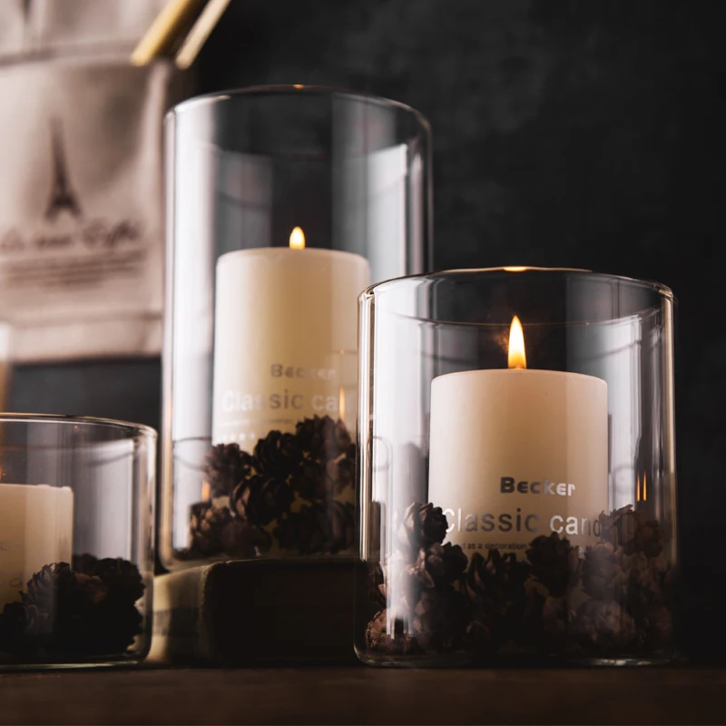 Европейское стекло свадебное украшение подсвечник набор для ресторана бар