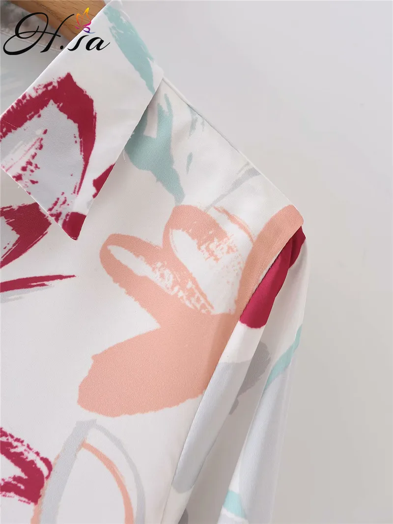 

Hsa Womens Chiffon Top Women Casual Elegant Blouses Female Hawaiian Fashion Floral Short Sleeve Shirts Ladies Summer Loose Top