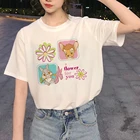 Женская футболка Disney, Изысканная футболка Бэмби с цветами для вас, свободная футболка высокого качества, красивая хипстерская женская футболка Ulzzang