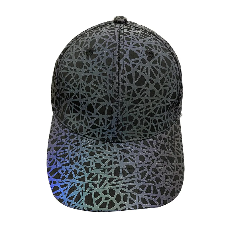 

INS Colorful Bird's Nest Hat Reflective Baseball Hat Men and Women Leisure Hip Hop Fisherman Hat Illusion Glow-in-the-dark Hat