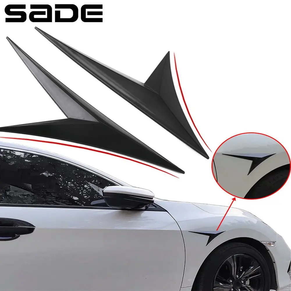 

2Pcs Car Shark Gill Sticker Blade Sticker Side Label Side For Ten Generation Civic Car Sticker Accessories