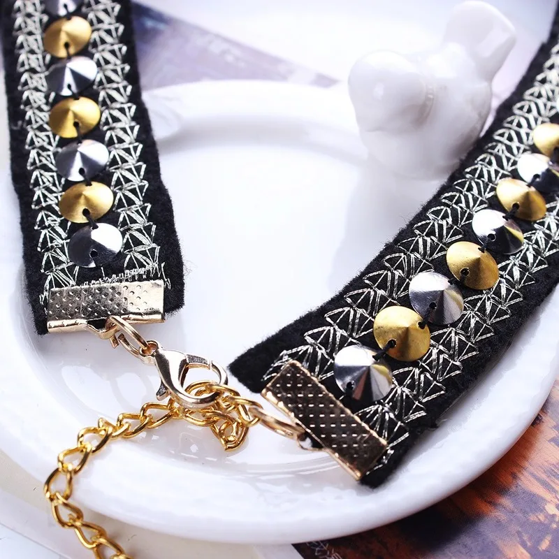 Hot European and American fashion exaggerated retro ethnic style rice beads fake collar handmade necklace | Украшения и