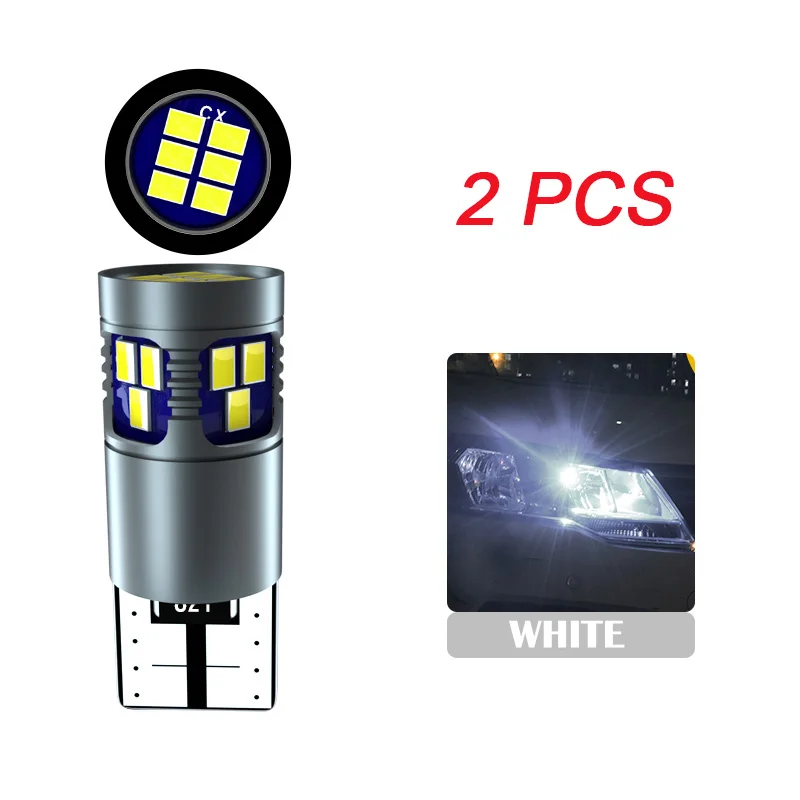 White 2 шт. T10 Led W5W Canbus декодирования белый цвет желтый, синий; размеры 34–43 168 194 лампы Габаритные огни для Audi A1 A3 A4 A5 A6 A7 C5 C6 Q7 R8 - Испускаемый цвет: White