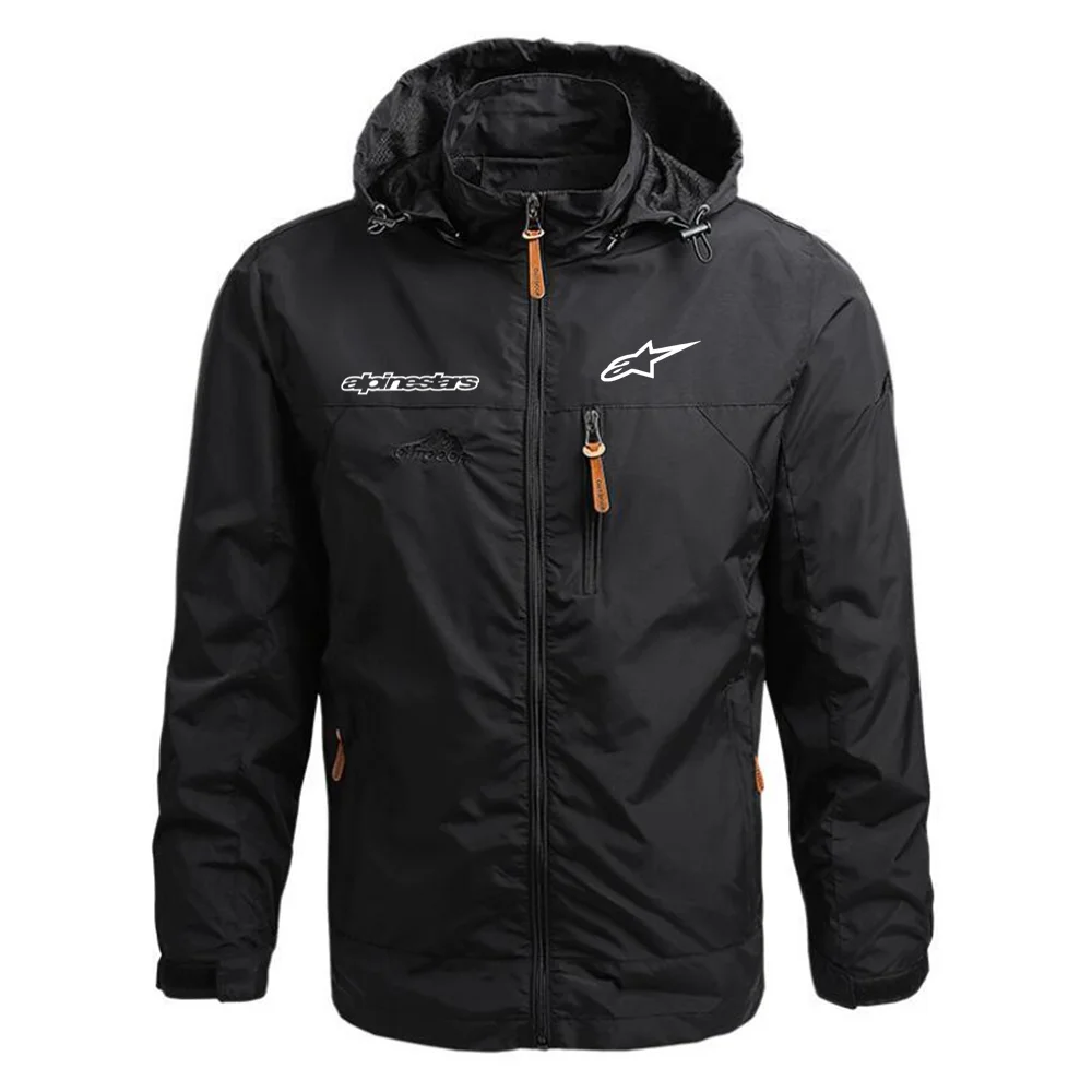 

2021 New Alpine Star Logo Men's Hooded Jacket Fashion Comfortable Printing Customized Sports Fitness Windproof Casual Zipper Top