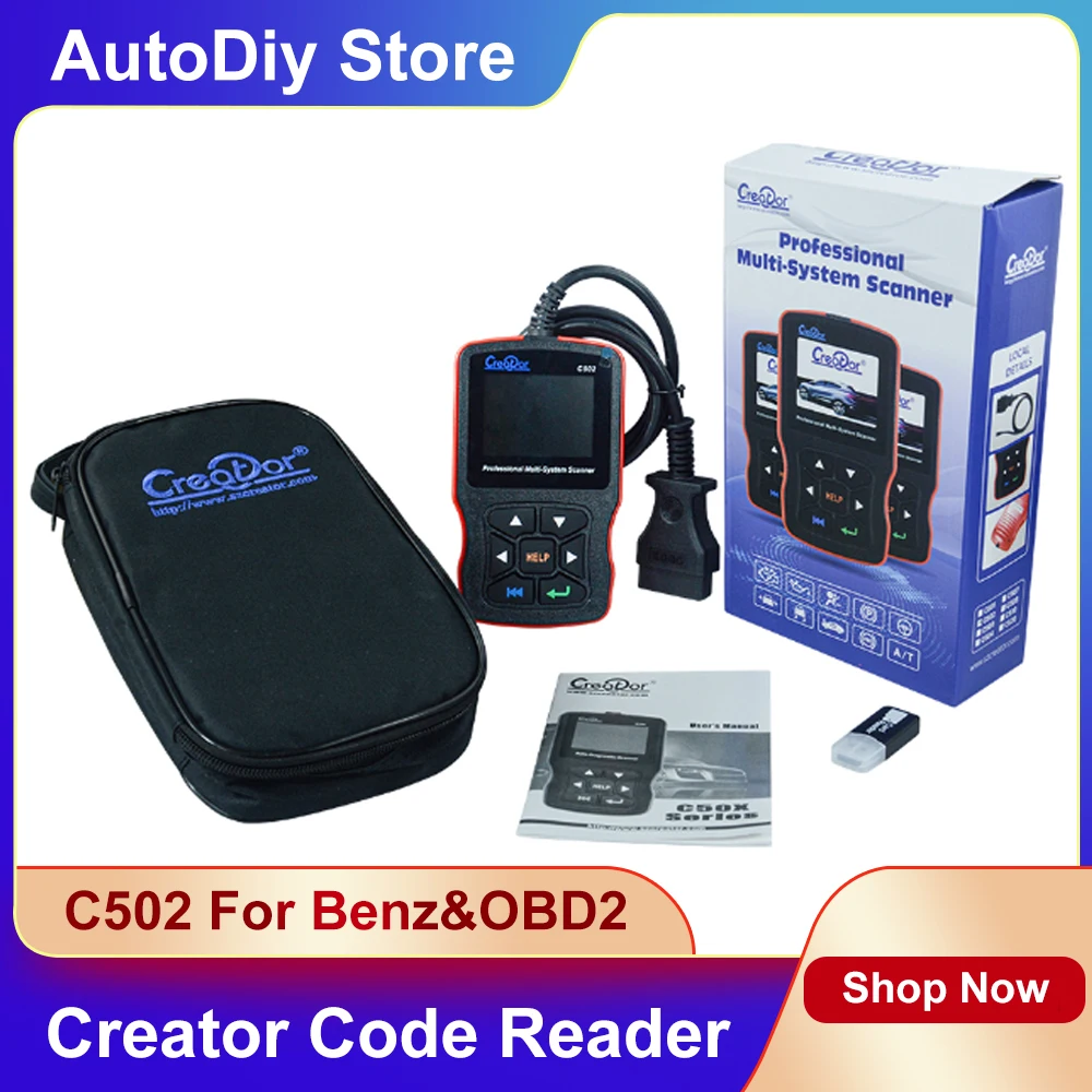 Автосканер Creator C502 для Benz OBD2 мульти система считыватель кодов тестер