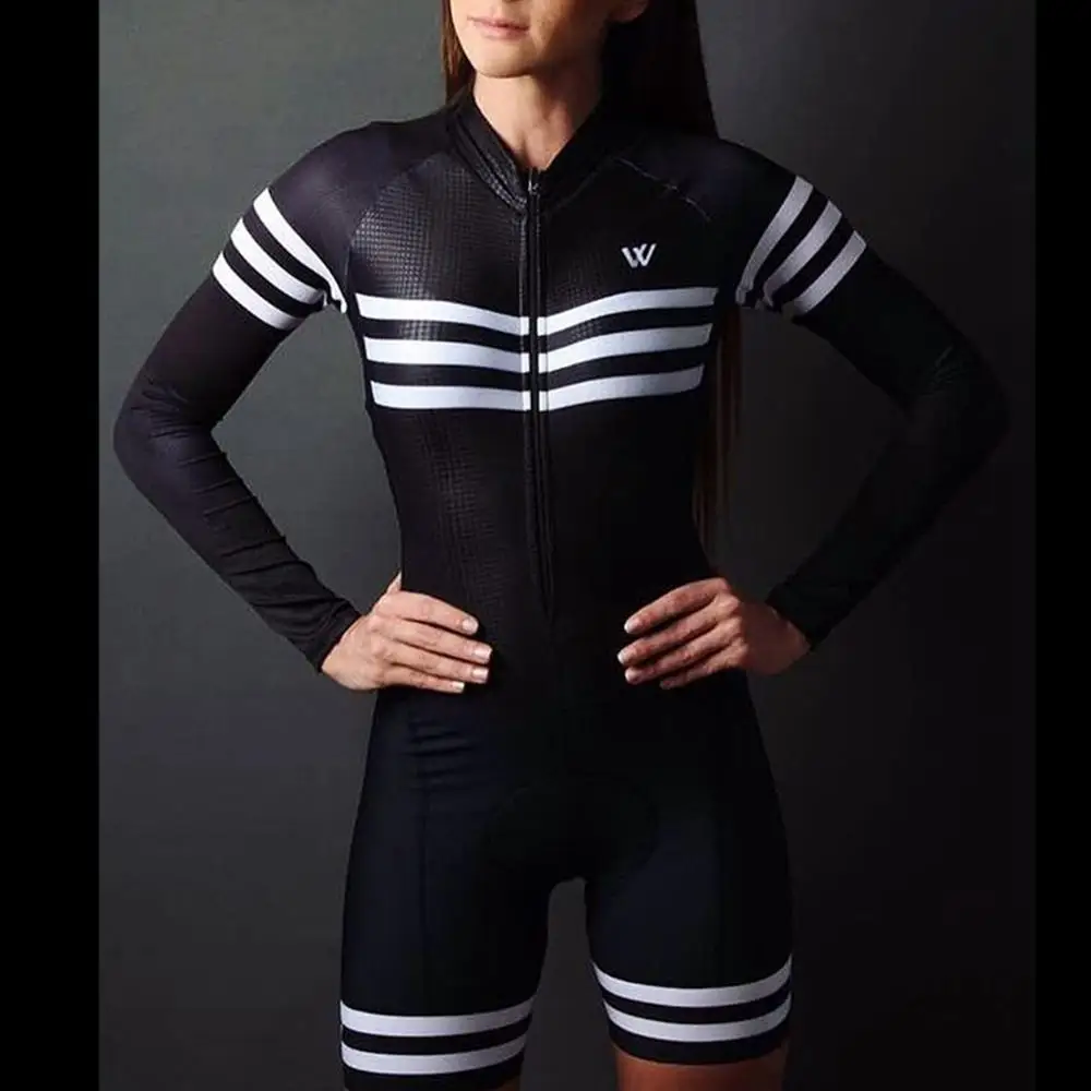 Цельный велосипедный женский комбинезон Trisuit для горного велосипеда