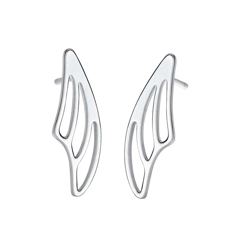 Женские простые серьги-гвоздики Kinitial с полыми крыльями пляжные украшения в стиле
