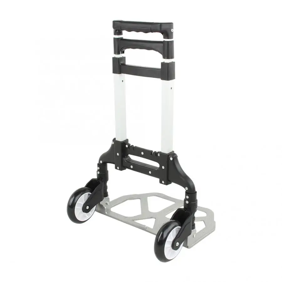 Тяжелая ручная тележка 80 кг Складная Компактная алюминиевая для багажа складная