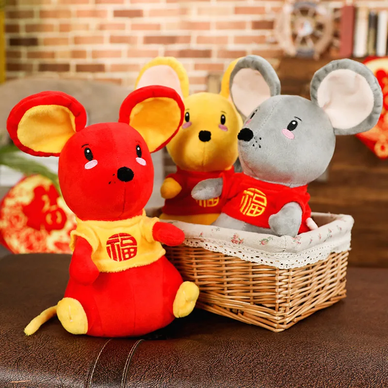 30 см Крыса плюшевая игрушка 2020 Новогодняя мышь крыса год талисман мягкие куклы