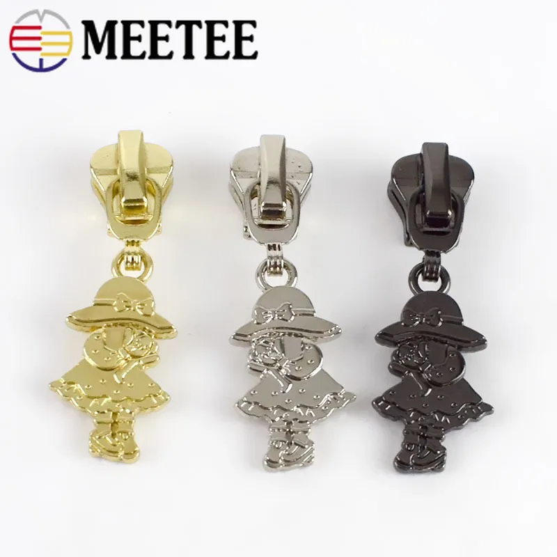 10 шт. Meetee 3#5# слайдер на молнии для ремонта металлических смоляных молний на молнии Наборы для ремонта DIY пальто бумажник чемодан на молнии Съемник голова инструмент портного