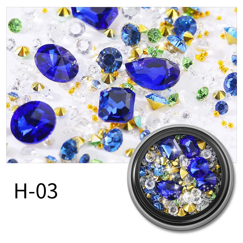022-003 ROHWXY разноцветные аксессуары для ногтей Стразы все для ногтей Подвески в виде кассеты линия для украшения ногтей стикер DIY линия для ногтей - Цвет: 022-003