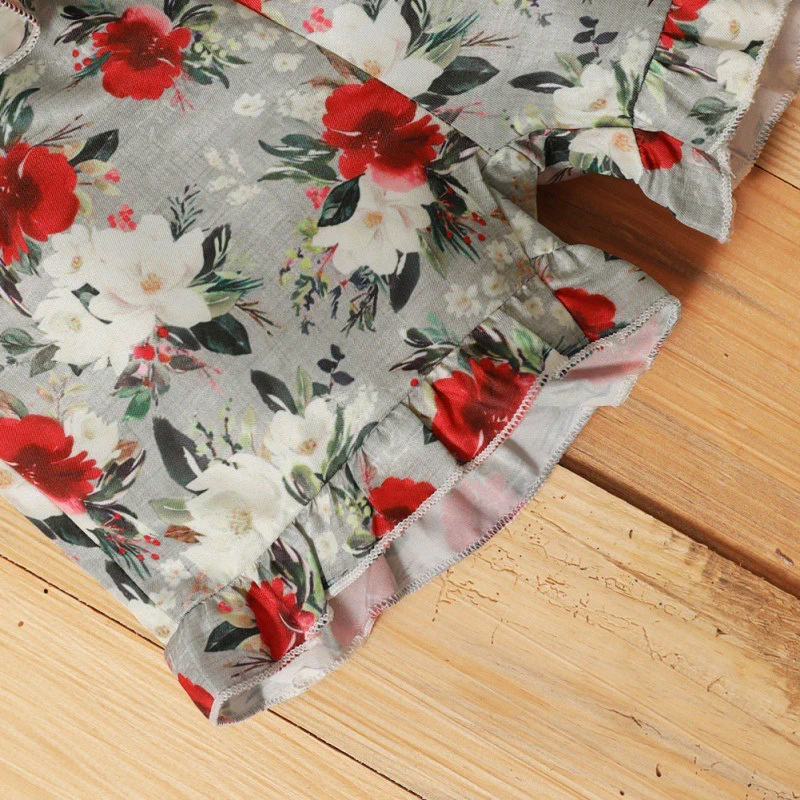 

Baby Clothes Girl Summer Fashion Suspender Vest Top Printed Shorts Set Princess Dress for Infant Girls