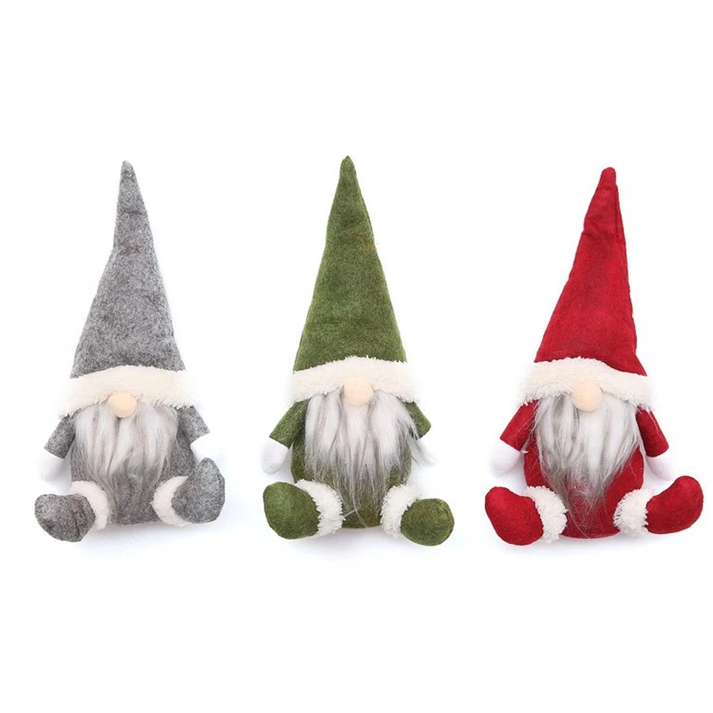 

Faceless Christmas Gnome Dwarf Plush Doll Elf Santa Ornaments For Home Holiday Table Xmas Gifts Happy New Year Decorations