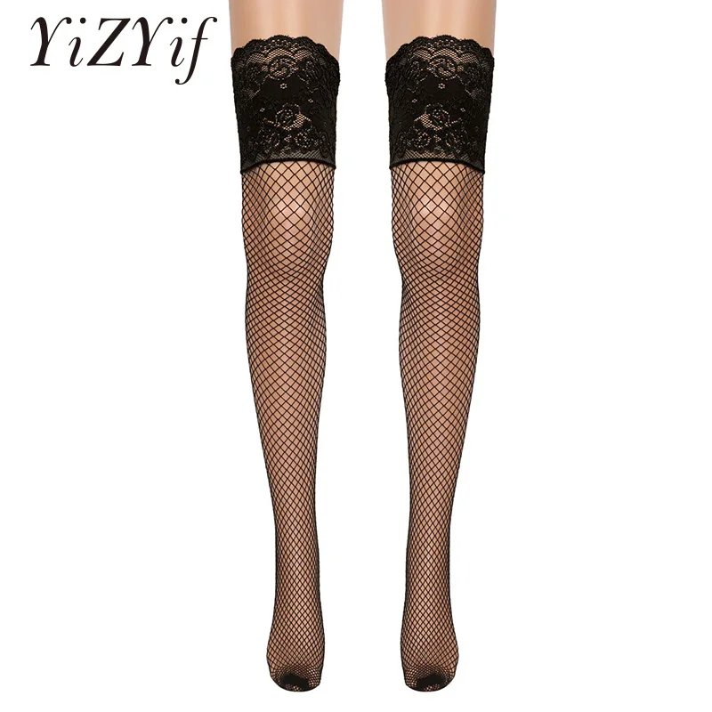 Чулки в сеточку мягкие эластичные прозрачные/ажурные чулки до бедра высокие